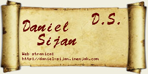 Daniel Šijan vizit kartica